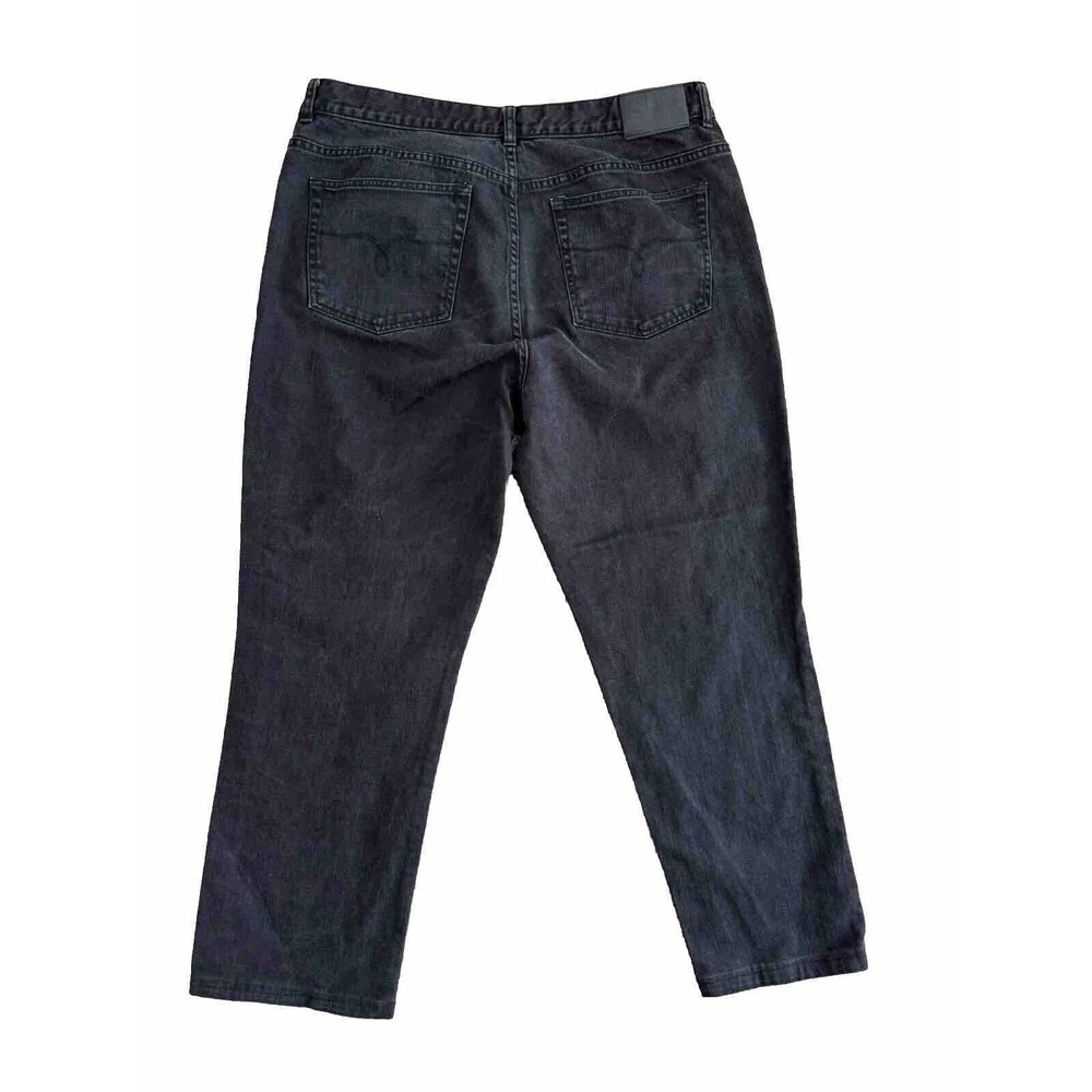 Ralph Lauren Jeans Womens Size 16 Black Denim LRL Straight Leg High Rise